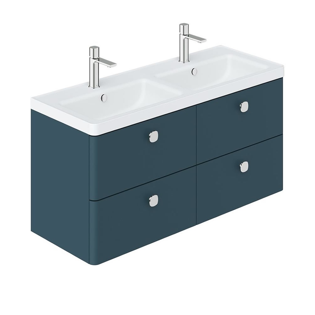Vado Cameo 1200mm Atlantic Blue Wall Hung 4 Drawer Vanity Unit & Basin